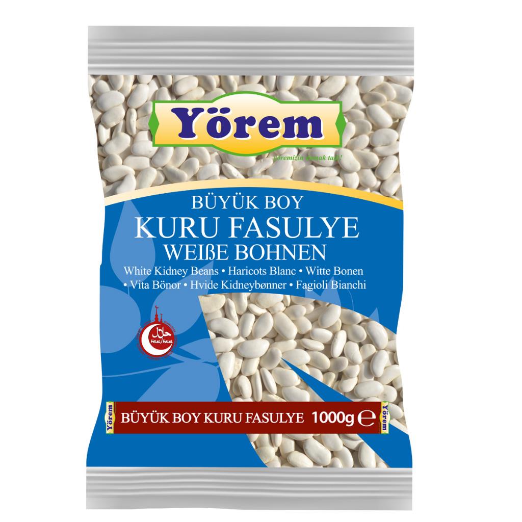 YOREM FASULYE (BUYUK) 1000 GR (haricots blancs secs)